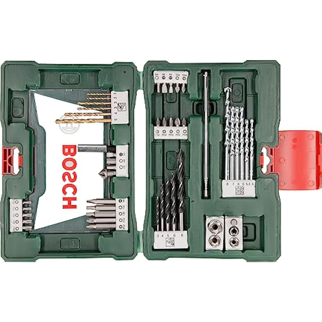 Bosch 48 pcs. Titanium Drill and Screwdriver Bit Set V-Line (with Magnetic Rod, for Wood, Masonry and Metal, Accessories Drills and Screwdrivers)