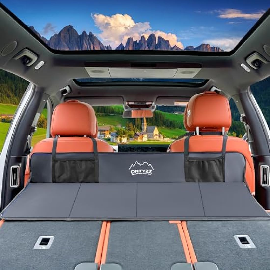 ONTYZZ Non-inflatable Car Camping Mattress Collapsible SUV Bed Mattress for Sleeping Portable Car Back Seat Extender for Car SUV Truck