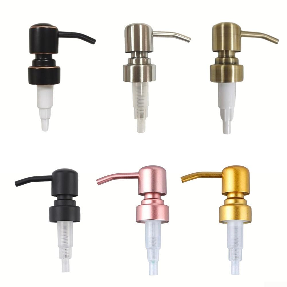 CulinaBlend Stainless Steel Lotion Soap Dispenser Pump Head 28/400 Thread Push Type Replacement Spare Bathroom Gadget (Bronze)