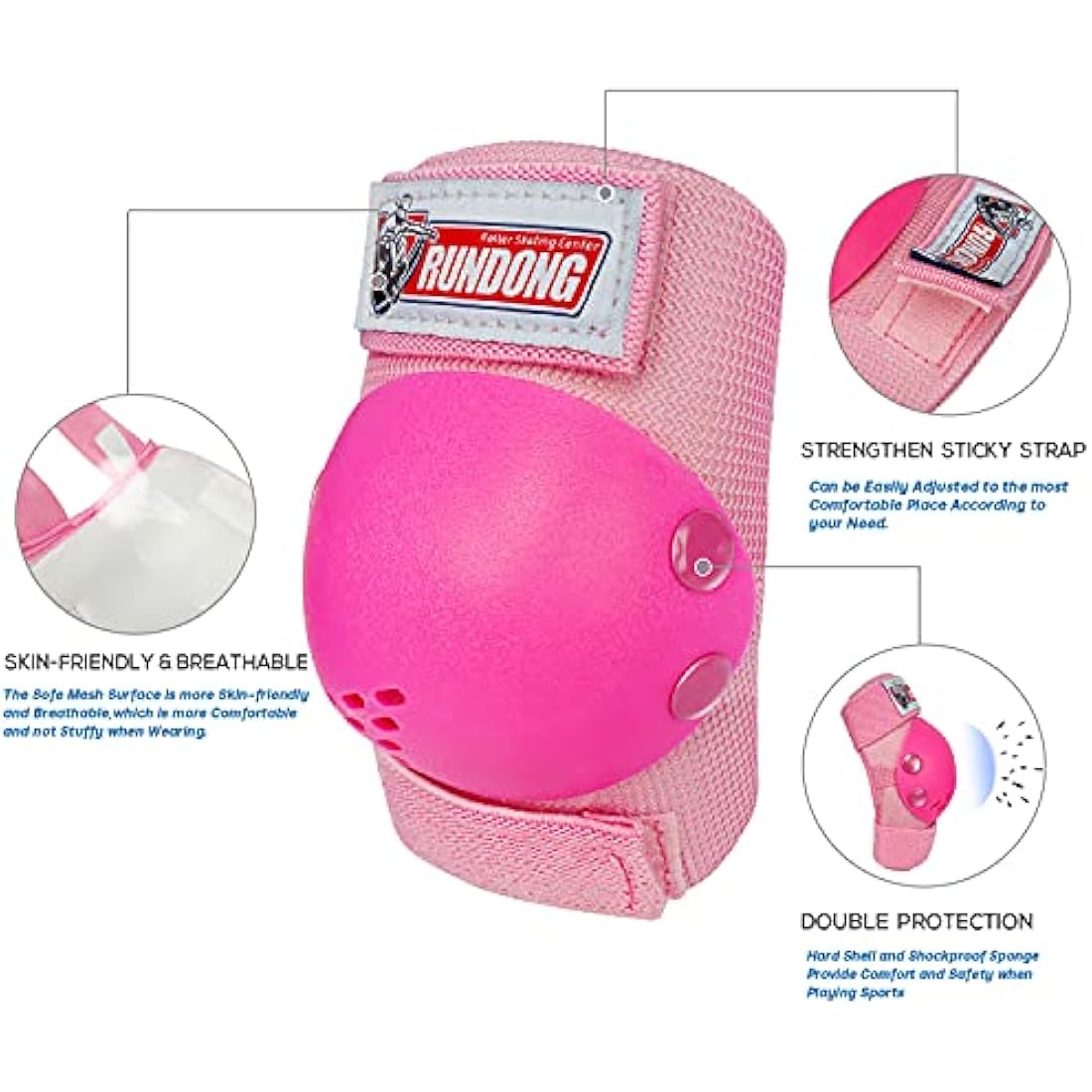 Youth/Kids Knee Pads Elbow Pad Wrist Guards Protective Gear Set for 3-15 Years Child Roller Skates Skateboard Inline Rollerblading Cycling BMX Bike Skating Scooter Riding and Other Outdoor Sports