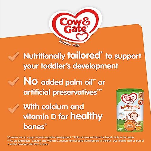 Cow & Gate 4 Toddler Baby Milk Powder Formula, 2-3 Years, 800 g (Pack of 6)
