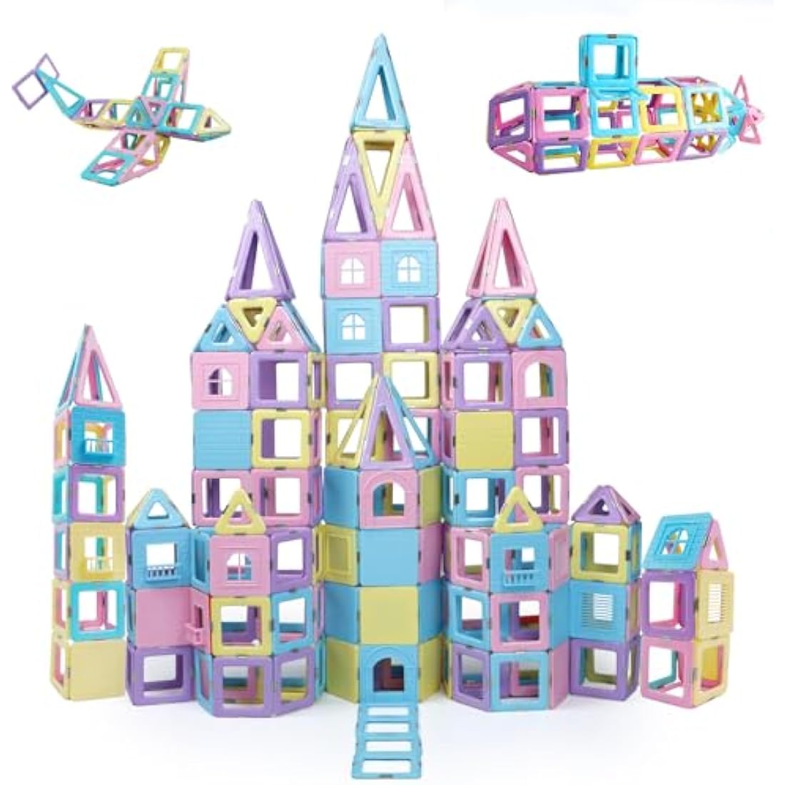 Magblock Magnetic Building Blocks,103 PCS Magnetic Tiles Set Magnet Toy for Kids Educational Construction Toys for 3 4 5 6 Years Old Boys and Girls