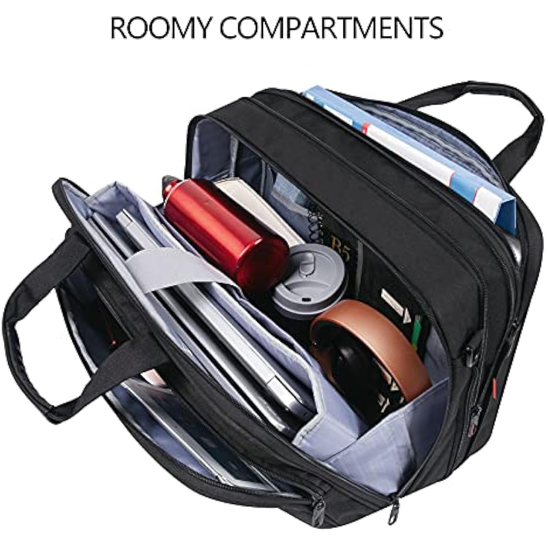 VANKEAN Laptop Briefcase for Men Women, Fits Up to 17.3 Inch Laptops Premium Shoulder Bag with Strap Expandable Messenger Bag, Water-Repellent Laptop Case Computer Bag for Travel/Business/School