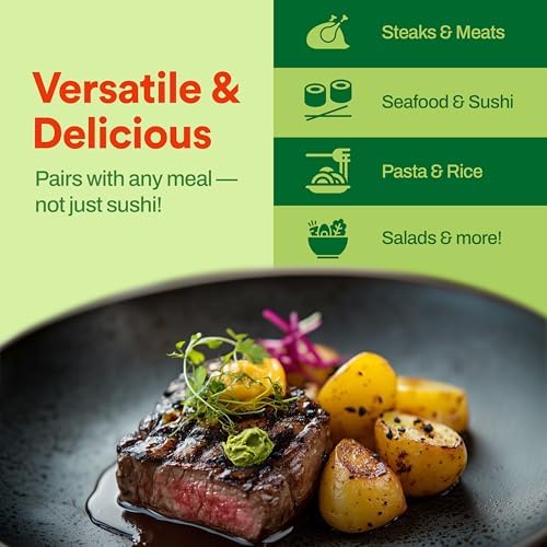 Wasabi-O Real Wasabi Paste - Authentic Japanese Wasabi Paste for Sushi & Dishes - Spicy, Fresh & Bold Flavour - Perfect for Sushi Rice, Japanese Snacks - All-Natural Ingredients, 3 x 43g