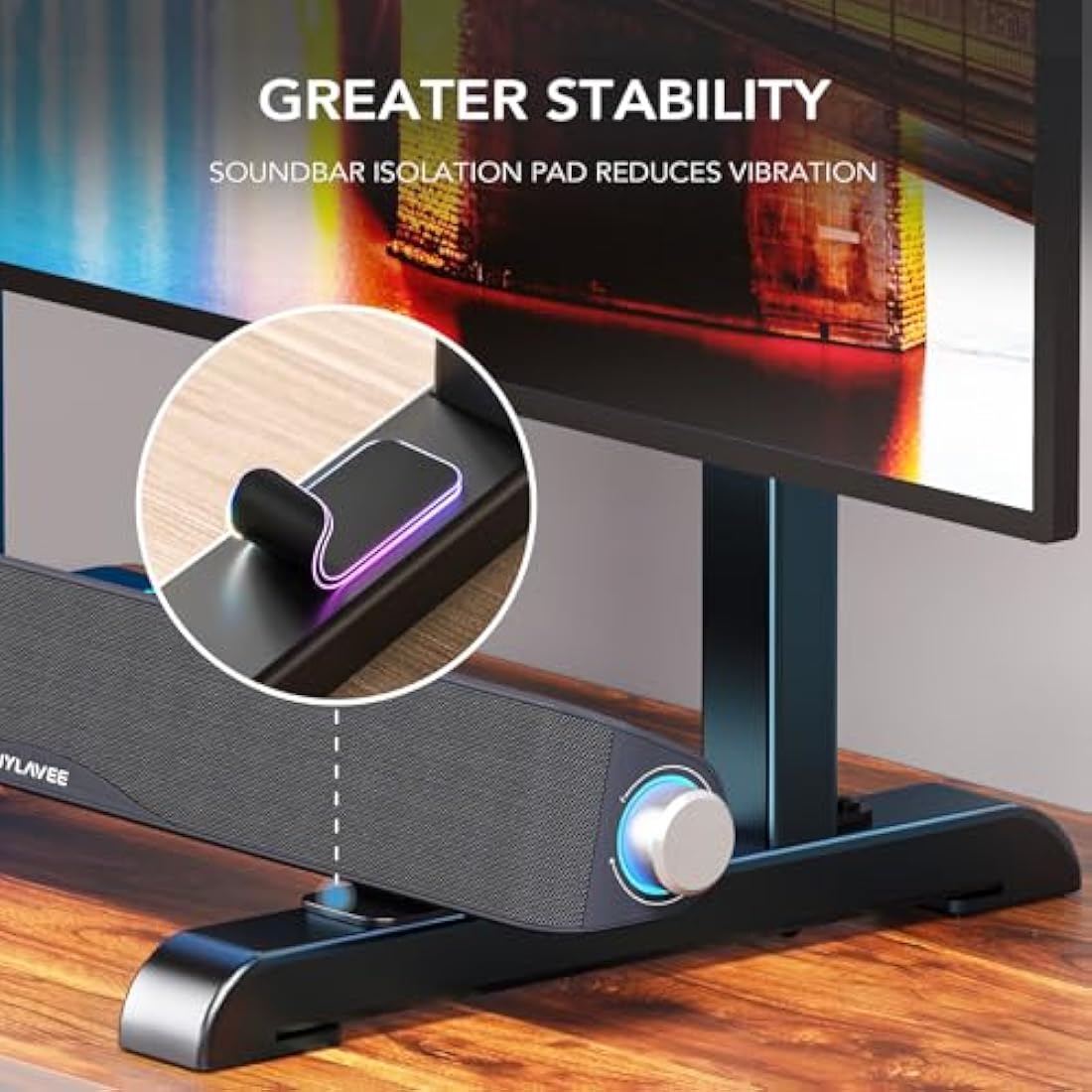 Universal Table Top TV Stand Base Replacement for Most 24 to 86 Inch LCD LED TVs, 7 Height Adjustable TV Legs with Cable Management Hold up to 68kg, Max VESA 800x600mm, Black AX10TB01
