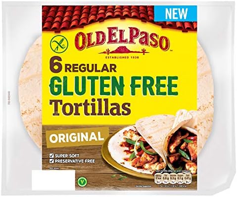 Old El Paso Gluten Free Tortilla Wraps 216g(Pack of 12)