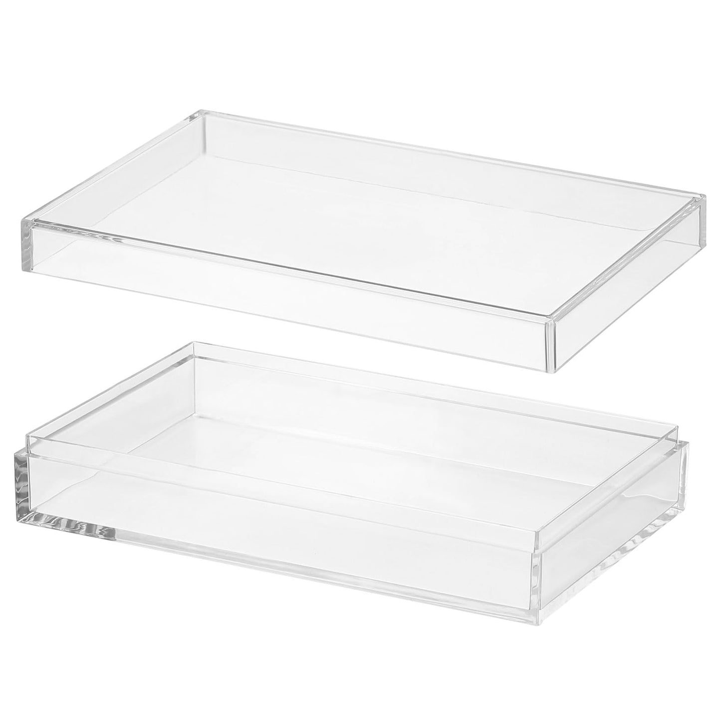 PATIKIL Acrylic Box with Lid 6.3" x 3.94" x 1.38", Clear Acrylic Display Boxes Plastic Square Cube Containers Storage Organizer for Candy Tiny