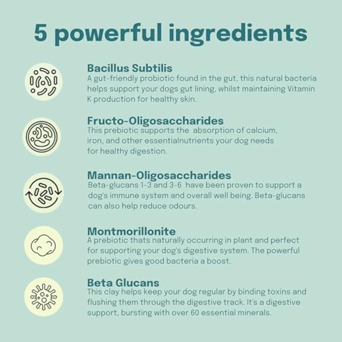 Buddy and Lola Probiotics for Dogs - High CFU Count, Plant-Based Dog Probiotics Powder for Gut Health and Skin Health - Essential Dog Soil Based Probiotic Supplement