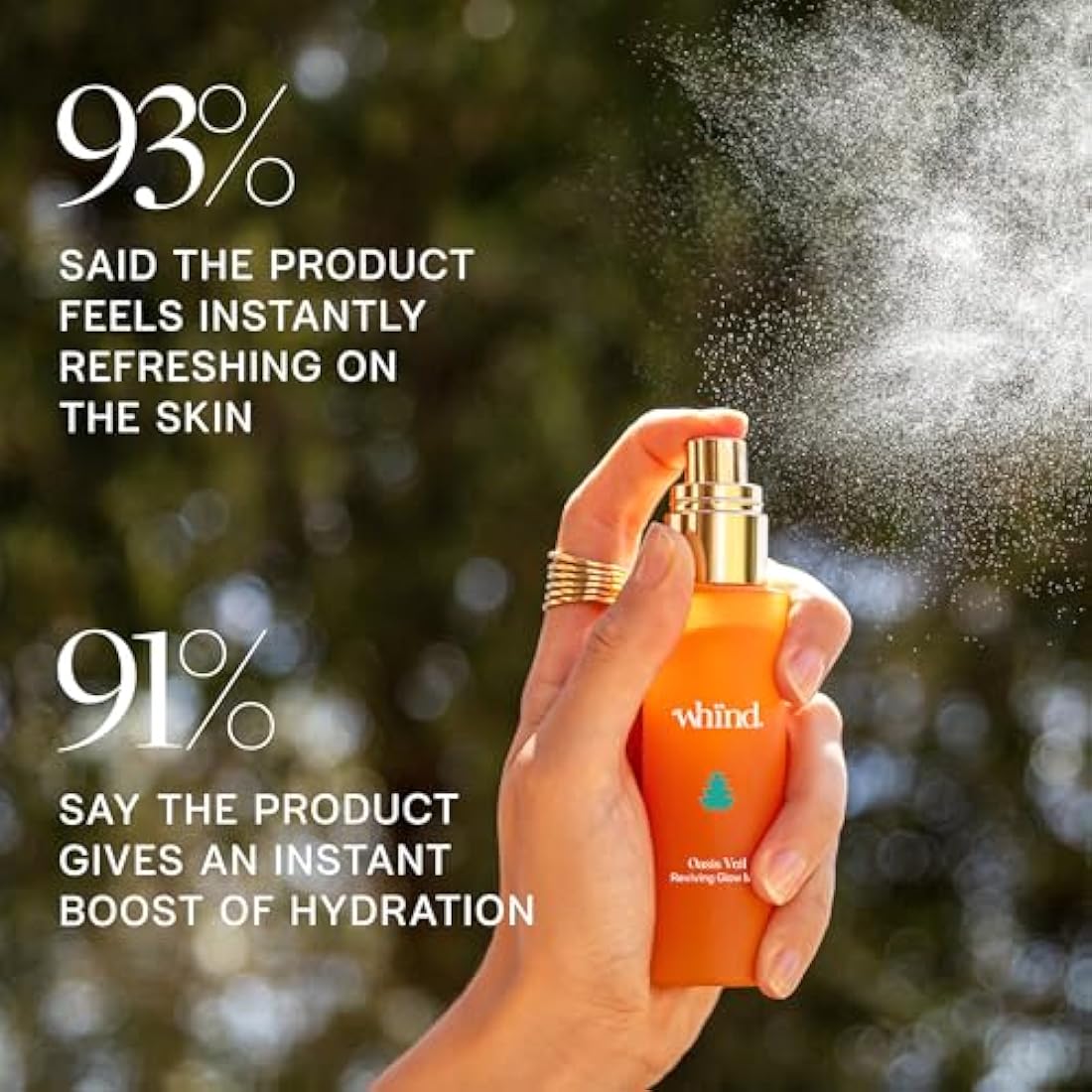whind Oasis Veil Reviving Glow Facial Mist with Hyaluronic Acid & Vitamin C – Moisturizing Face Mist Setting Spray for Hydration and Glow – 50ml