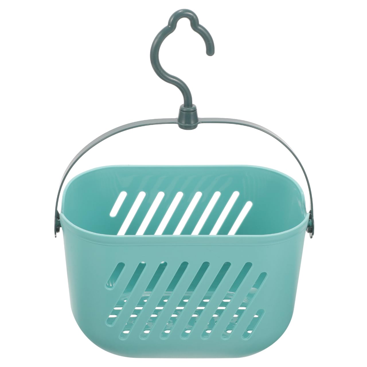 Baluue Hanging Shower Basket with Hook - Plastic Bathroom Storage Organiser for College Dorm Room Essentials