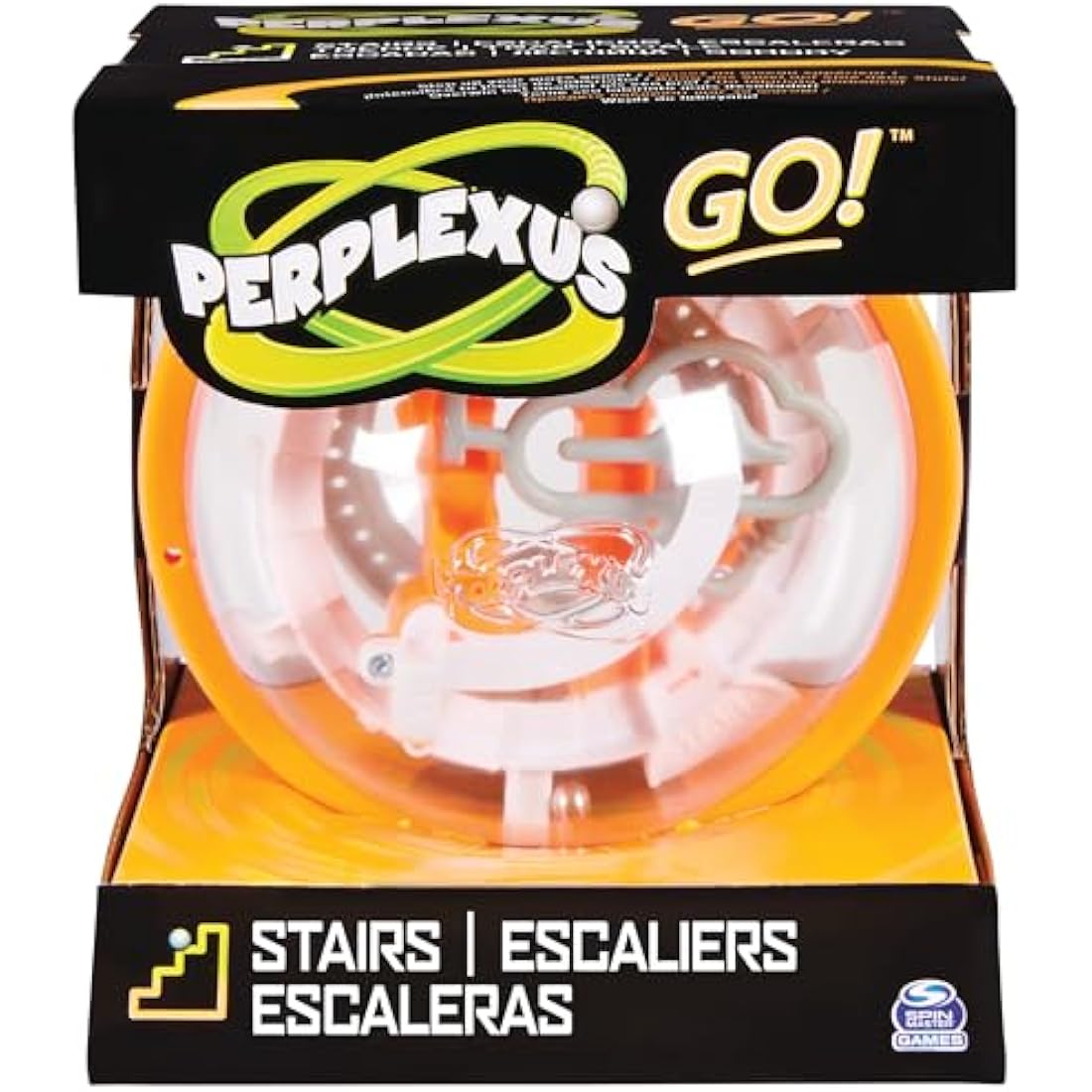 Perplexus GO! Spiral, Compact Challenging Puzzle Maze Skill Game, for Adults and Kids Ages 8 and up (Styles Vary)