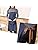 JZK 2 x Denim Jean Adjustable Kitchen Apron with Big Pockets for Women Men for Cooking BBQ Grill Cafe Waiter Bartender Chef Apron