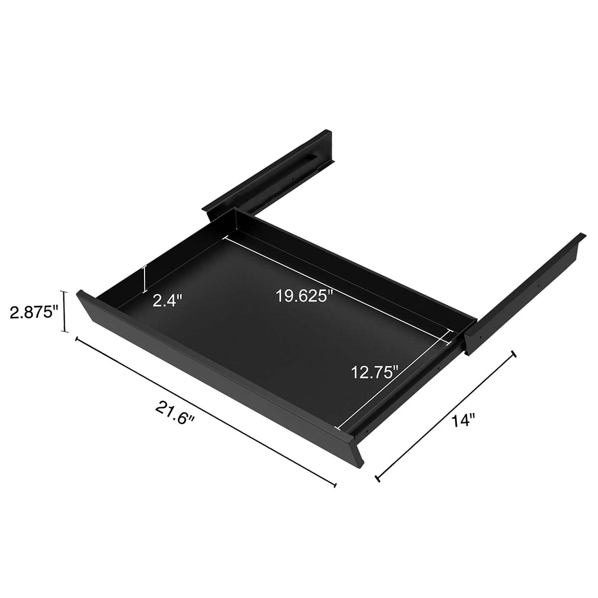 Office Desk Drawer for Standing Desk (Black)