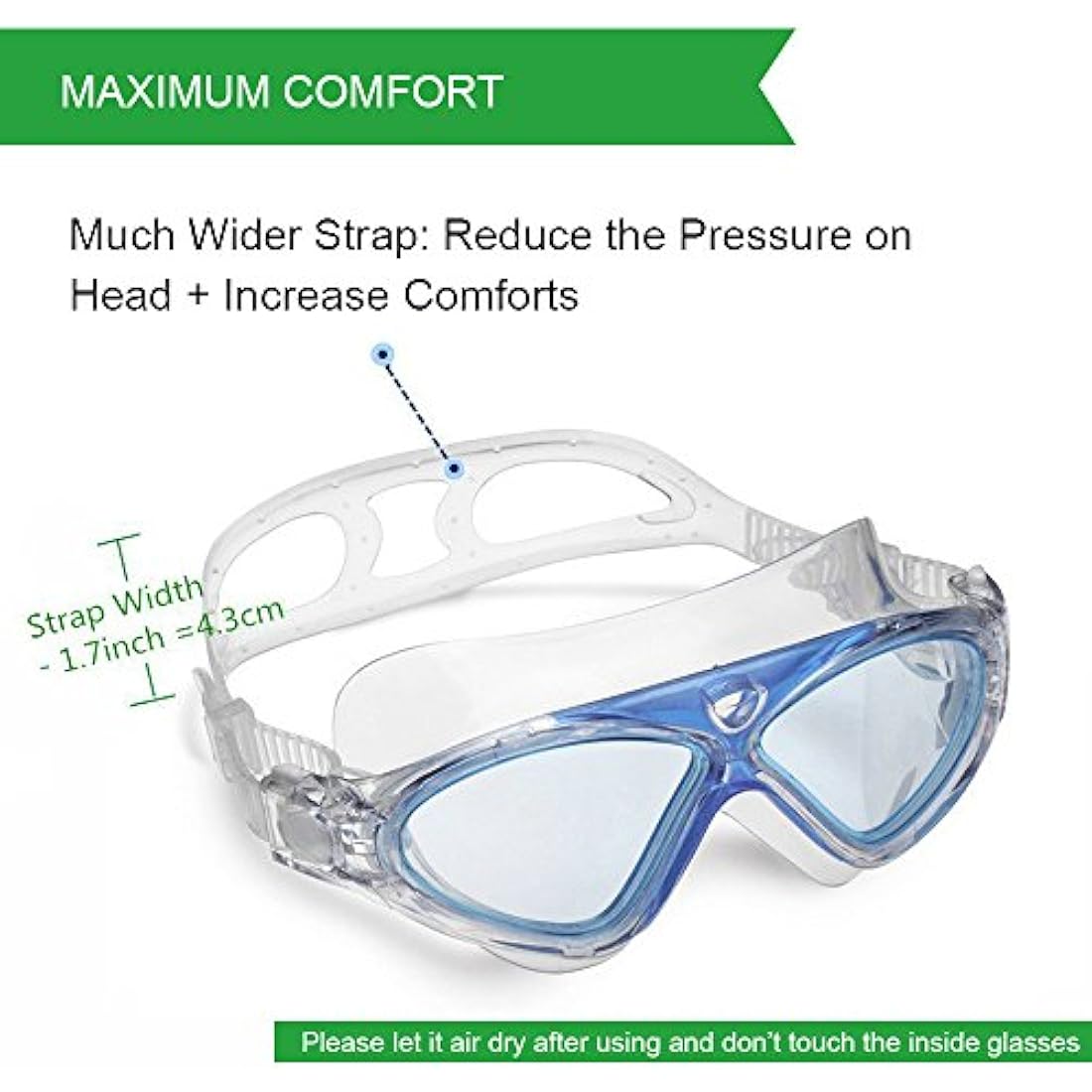 Swimming Goggles for Adults and Kids,Anti Fog No Leakage Clear Vision UV Protection Comfortable,Professional Swim Goggles for Men Women Boys Girls Children
