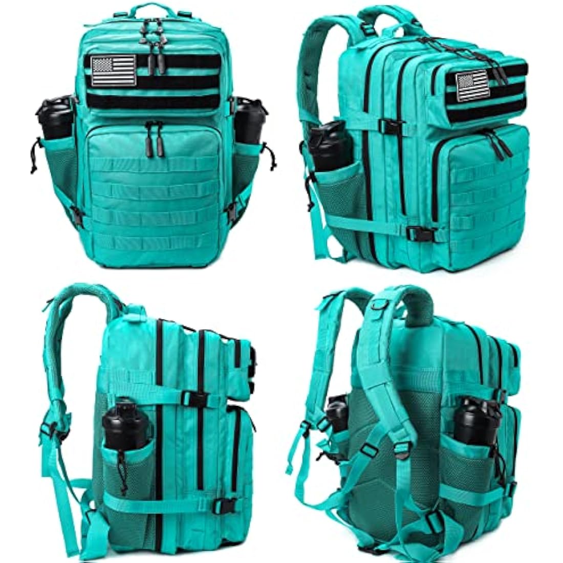 LHI Military Tactical Backpack for Men and Women 45L Large waterproof Rucksack for School, Hiking, Trekking, Hunting