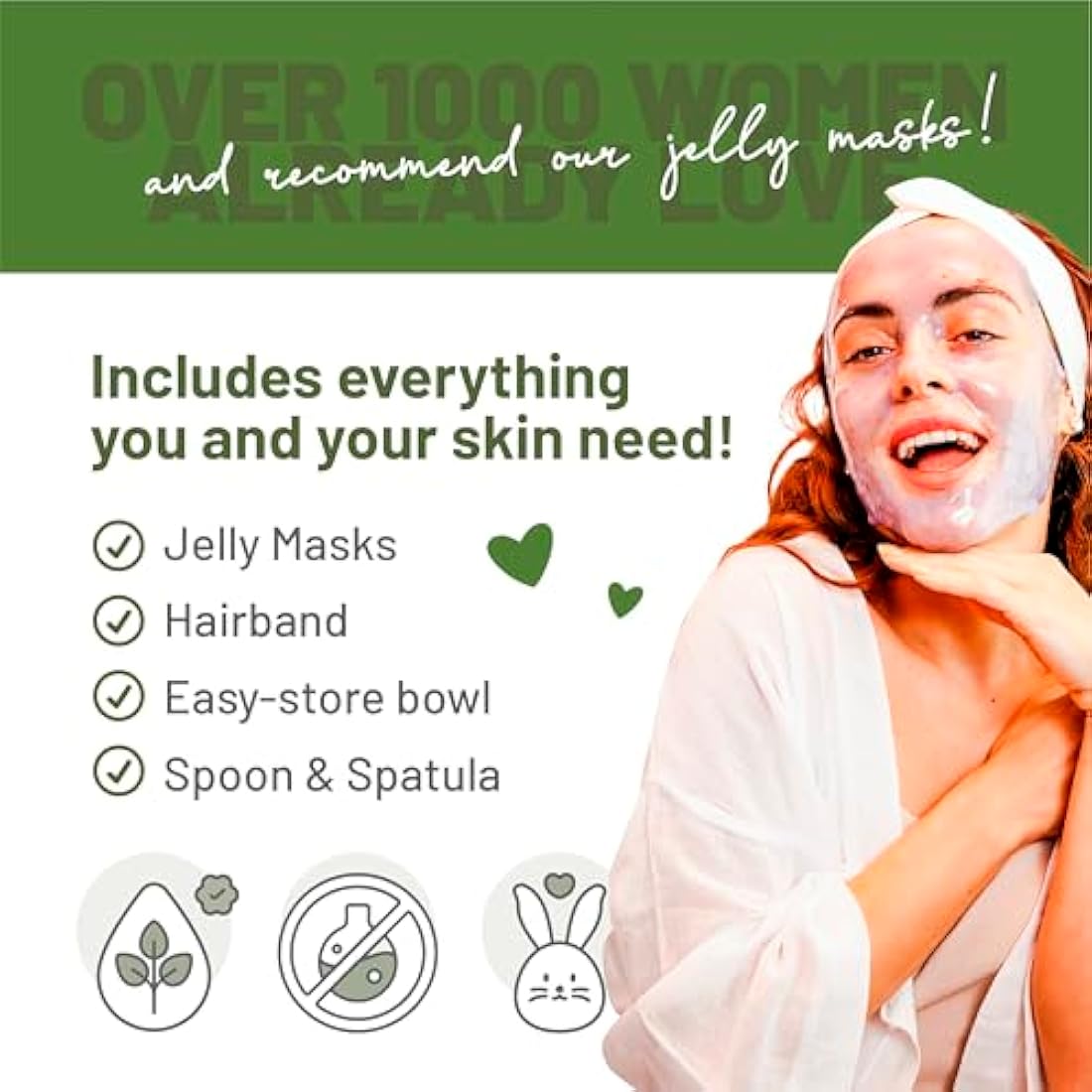BRÜUN Peel-Off Tea Tree Jelly Mask for Face Care – A 23 fl oz Rubber Mask Jar for 30 to 35 Treatments – A Skin Care Moisturizing Gel Mask of Spa Set for Men, Women and Adults