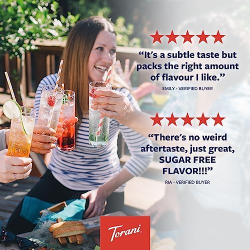 Torani Sugar Free Coconut Coffee Syrup Gift Set (4 x 750ml) - Classic Flavour for Lattes & Iced Drinks - Zero Calorie, Vegan Coffee Flavouring