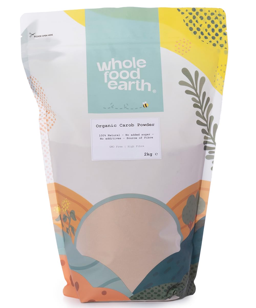 Wholefood Earth Organic Carob Powder 2kg Vegan | GMO Free | High Fibre | Certified Organic