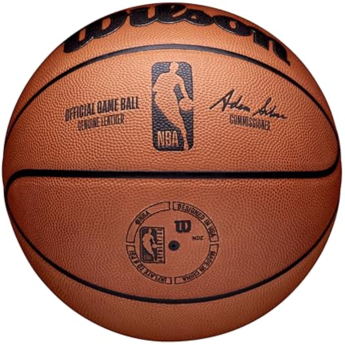 Wilson NBA Official Game Ball, Indoor, Leather, Size: 7, Brown