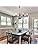 Matte Black Farmhouse Chandelier Light Fixture Ceiling 8 Light Large Rustic Industrial Ø95cm Chandeliers for Dining Room Candle Ceiling Light Fixture for Living Room Bedroom Kitchen Island Foyer