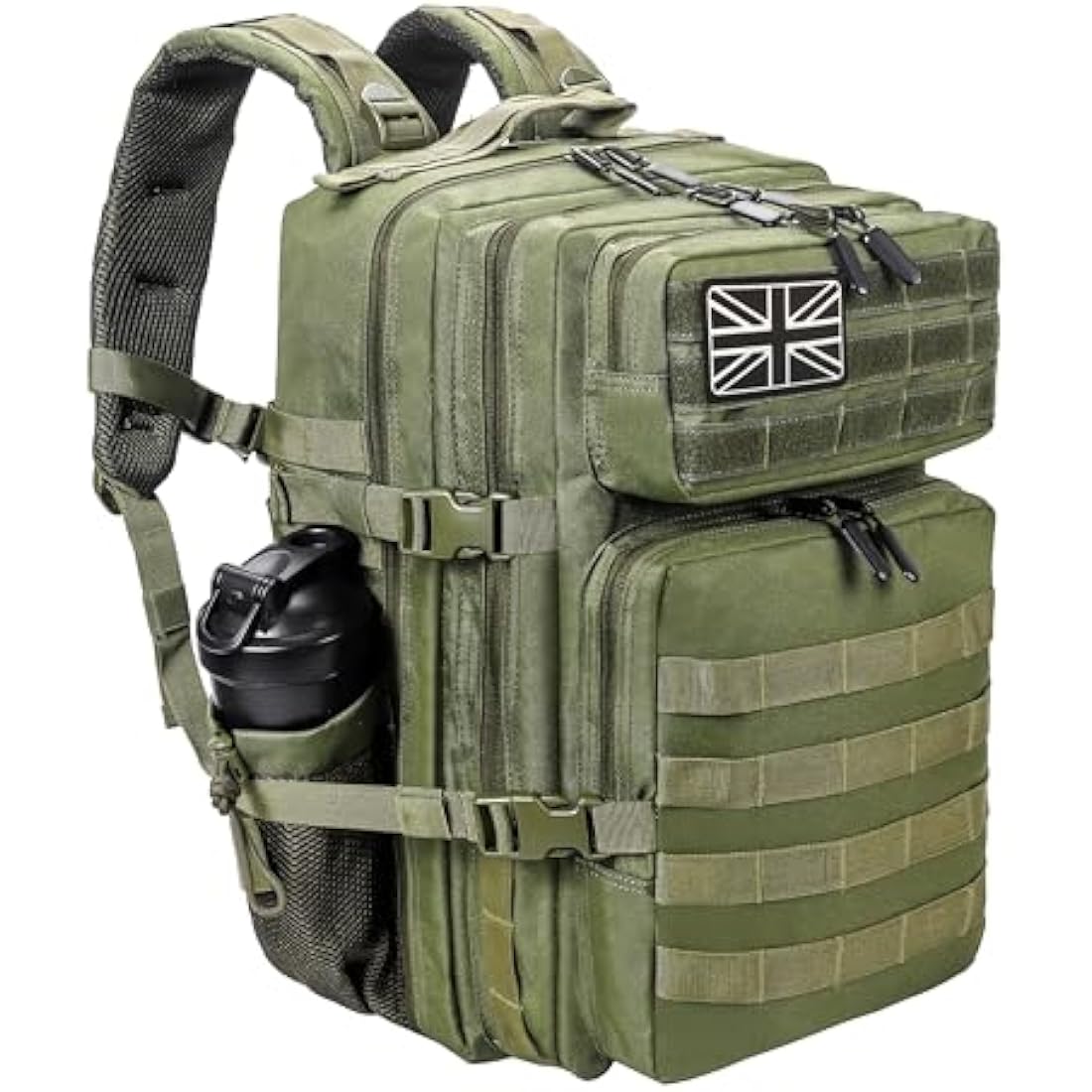 LHI Military Tactical Backpack for Men and Women 45L Large waterproof Rucksack for School, Hiking, Trekking, Hunting