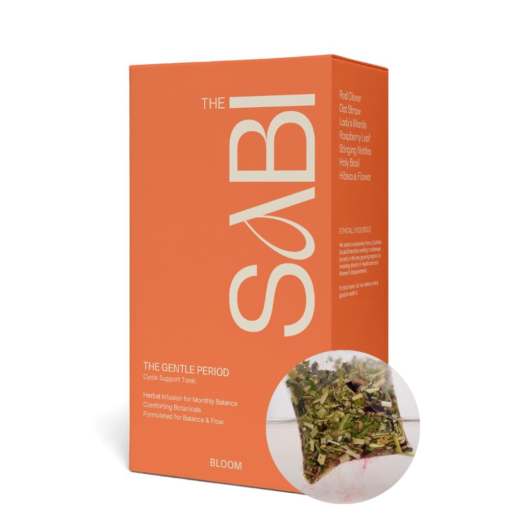 Cycle Balancing Tea For Period Pain Relief, 10 Giant Teabags (40 cups) | All-Natural Menstrual Blend, Plastic-Free Teabags | Red Clover, Oat Straw,