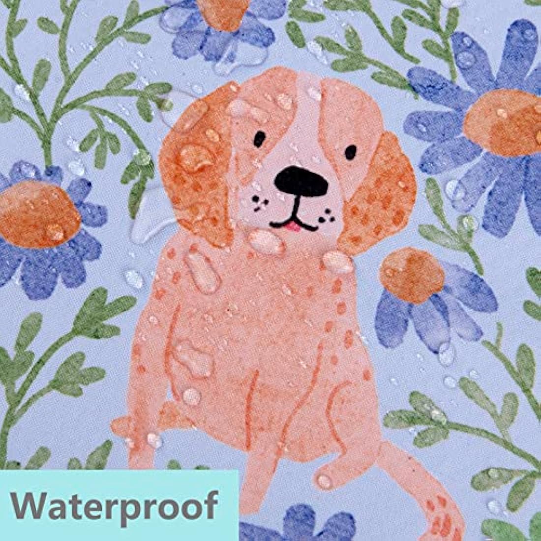 Splat Mat for Under High Chair/Arts/Crafts, Waterproof and Anti-Slip Splash Mat Floor Protector, Washable Highchair Floor Mat, 51 Inch Reusable Messy Mat and Baby Feeding Table Cloth (Dog)
