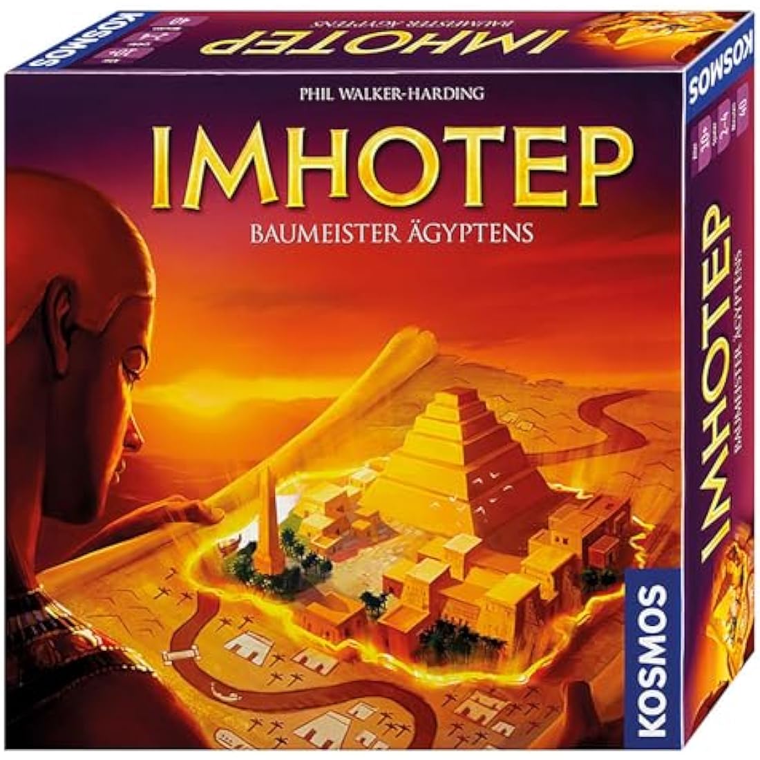Kosmos Imhotep - Baumeister Ägyptens: Familienspiel für 2-4 Spieler ab 10 Jahren