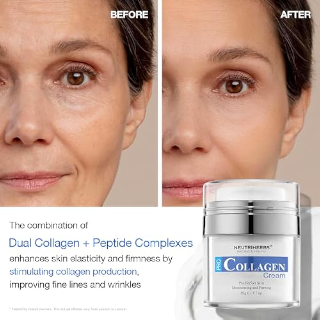 Neutriherbs Face Cream Collagen Facial Moisturizer, Reduce Black Spots and Blemishes,Persistent Moisturizing Reduce Fine Lines 1.7OZ