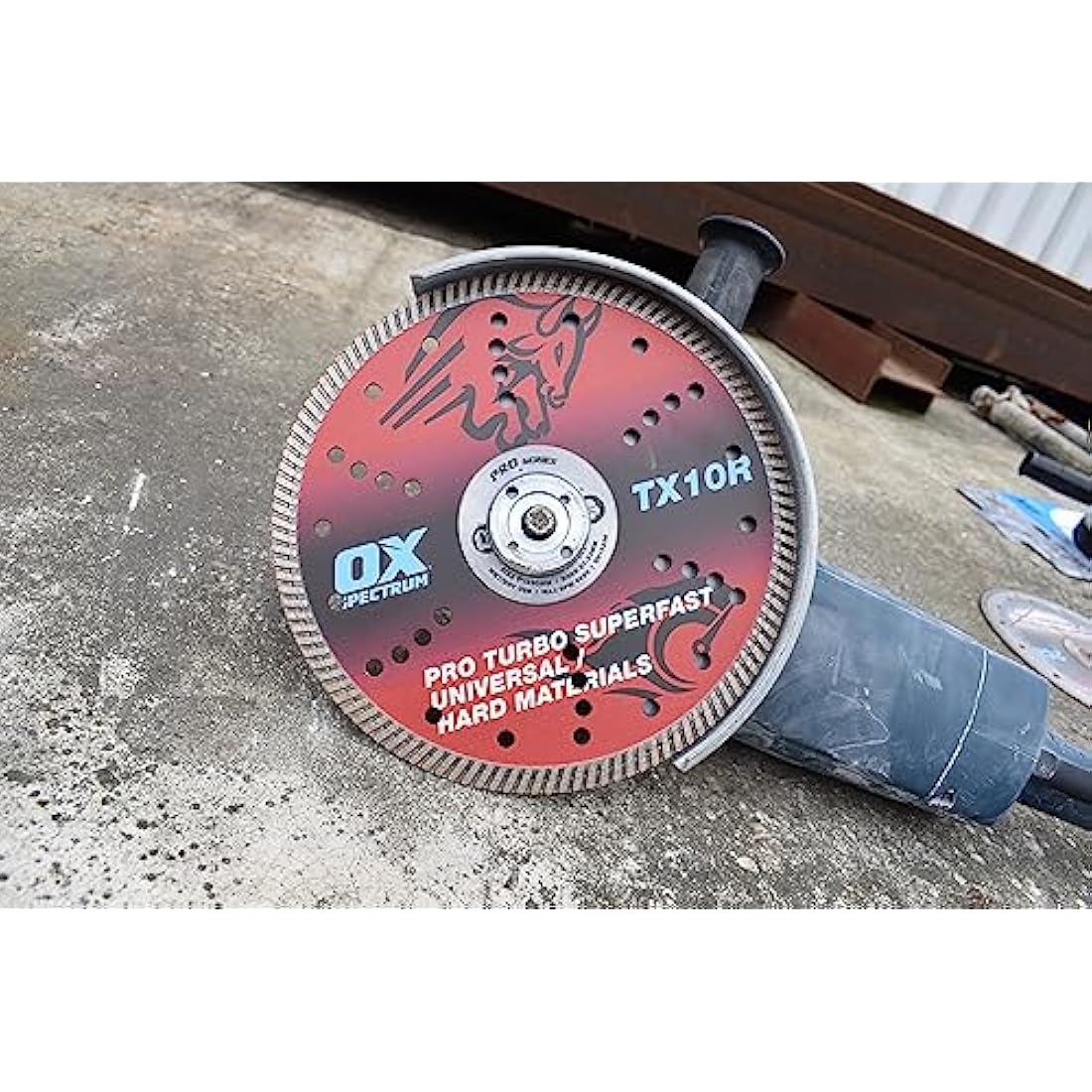 OX Tools TX10R-180/22 OX-TX10R Spectrum Superior Turbo Diamond Blade, 180/22.23mm, Red