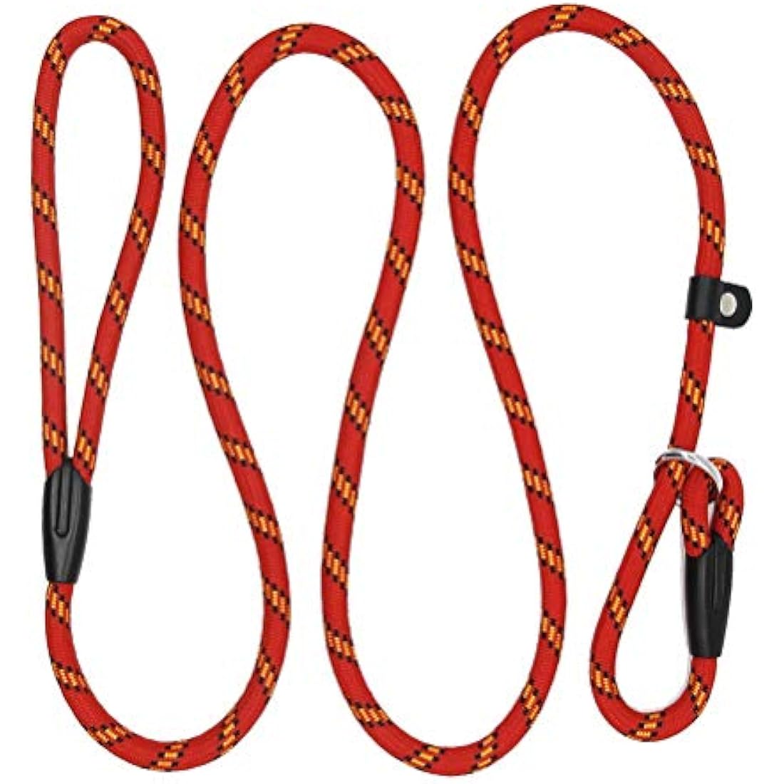 nuoshen Dog Slip Lead,125cm Extremely Durable Strong Dog Training Leash Rope Adjustable Pet Lead Leash for Dogs, Red