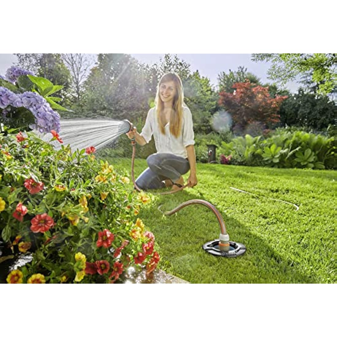 Gardena Sprinkler System Water Plug with 3/4 inch external thread: Water intake of the pipeline system, integrated stop valve, removable dirt filter, underground installation (08266-20)