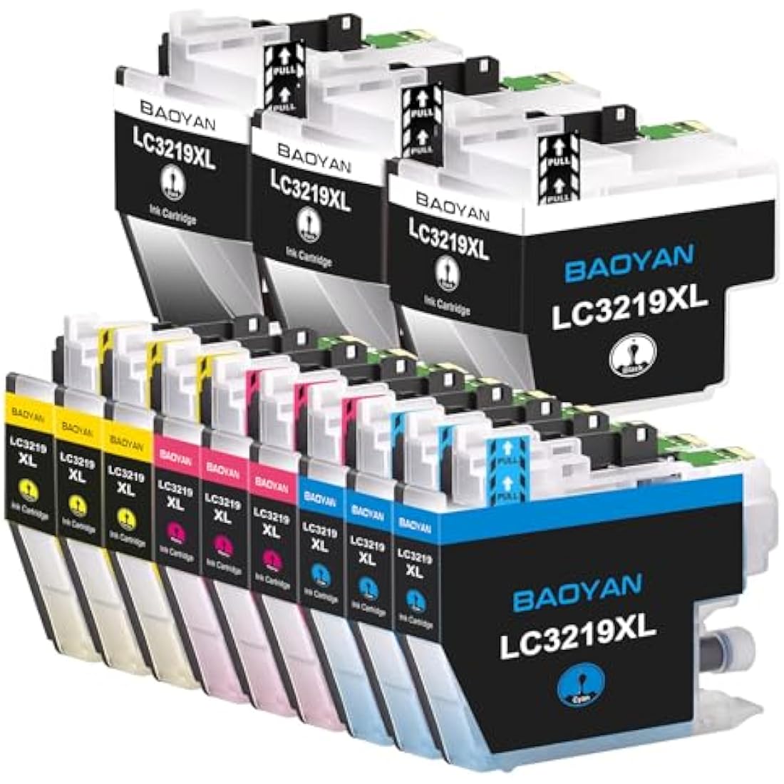 BAOYAN LC3219XL Ink Cartridges Brother Multipack Repalcement for Brother LC3219XL LC3217 Compatible for MFC-J6930DW MFC-J5335DW MFC-J6530DW MFC-J5330DW MFC-J5730DW MFC-J6935DW MFC-J5930DW(12 Pack)