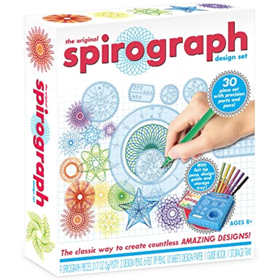 Spirograph Design Set | Create Amazing Endless Designs | 30 Pieces Set Including Precision Parts, Pens & Spiro-Putty | Creative Arts & Crafts Activity | for Ages 8+