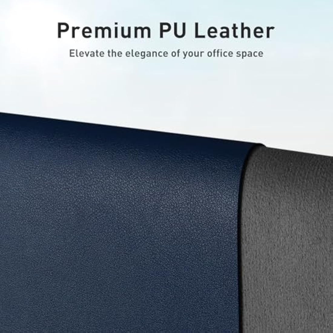 Aothia Leather Desk Pad Protector,Mouse Pad,Office Desk Mat,Non-Slip PU Leather Desk Blotter,Laptop Desk Pad,Waterproof Desk Writing Pad for Office and Home (60cm x 35cm, Dark Blue)