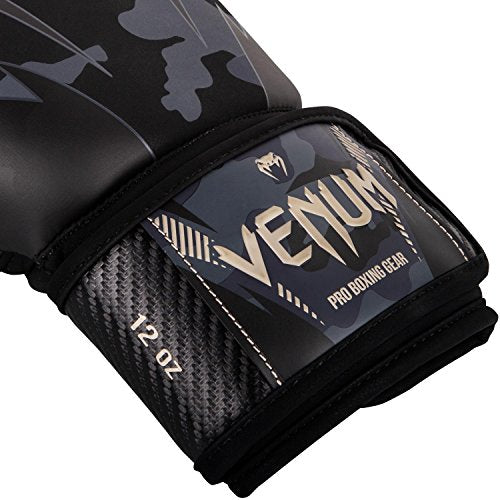 Venum, Impact Boxing Gloves, Unisex Adult, 12 Oz, Dark Camo/Sand