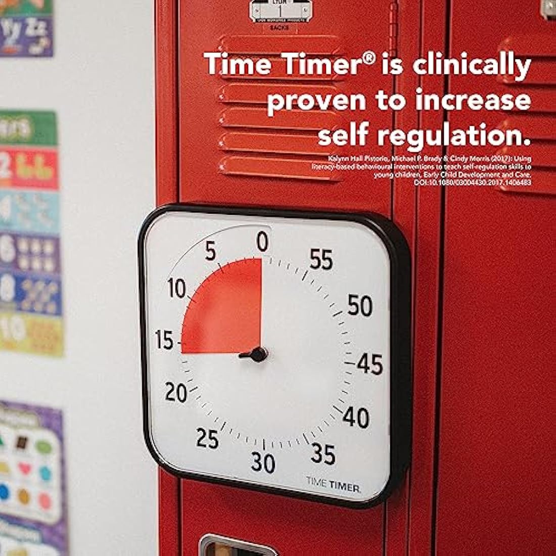 TIME TIMER Countdown Clock, Acrylic, White, 30x30x4 cm