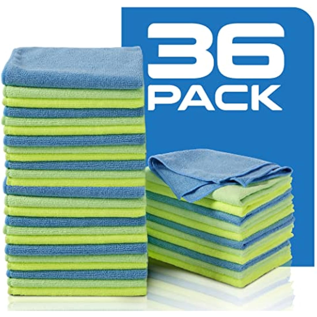Zwipes Microfiber Towel Cleaning Cloths, 36 Pack, Assorted, (737)