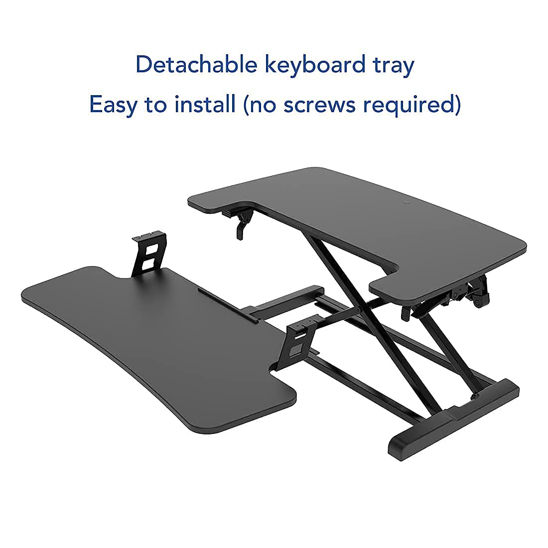 FLEXISPOT Standing Desk Converter 91.5 cm with Wide Keyboard Tray