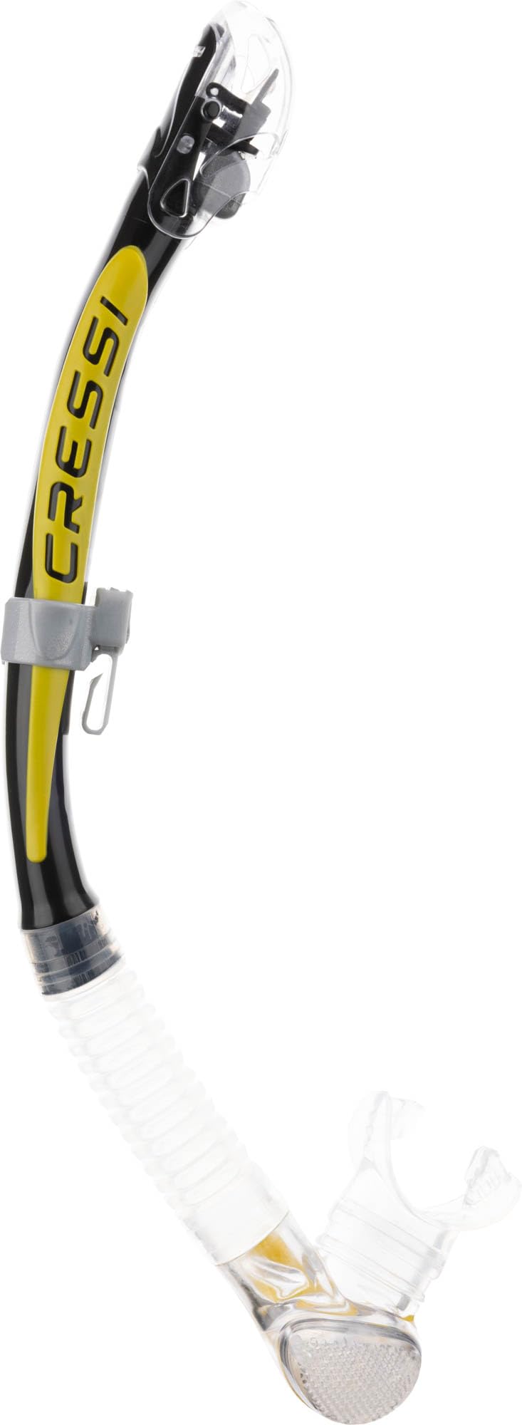 Cressi Alpha Ultra Dry Diving Snorkel - Black/Yellow