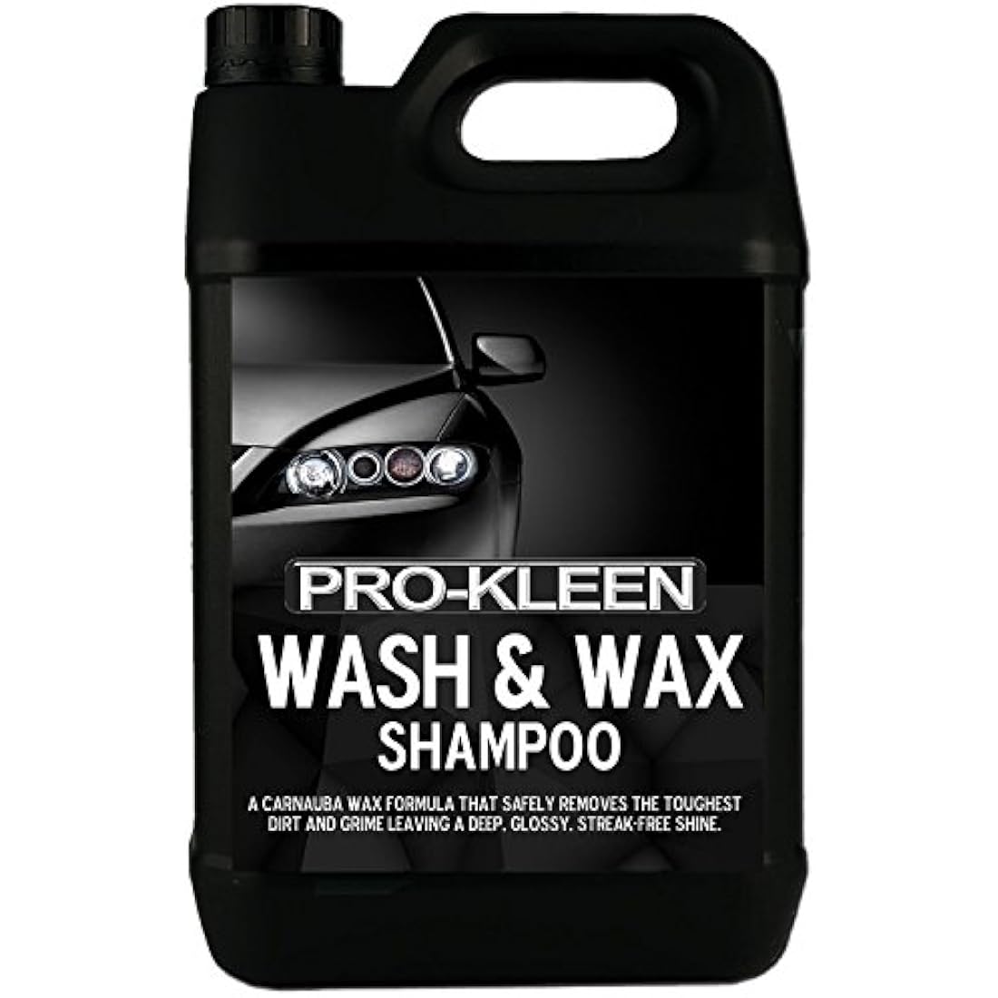 Pro-Kleen Wash & Wax Shampoo with Carnauba Wax 5L - pH Neutral Professional Car Wash Shampoo, Suitable for all Car Exteriors, Glossy Just Waxed Shine