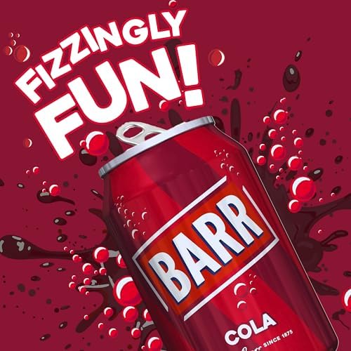 BARR since 1875, Classic Cola, 24 pack Fizzy Drink Cans, Low Sugar, 24 x 330 ml