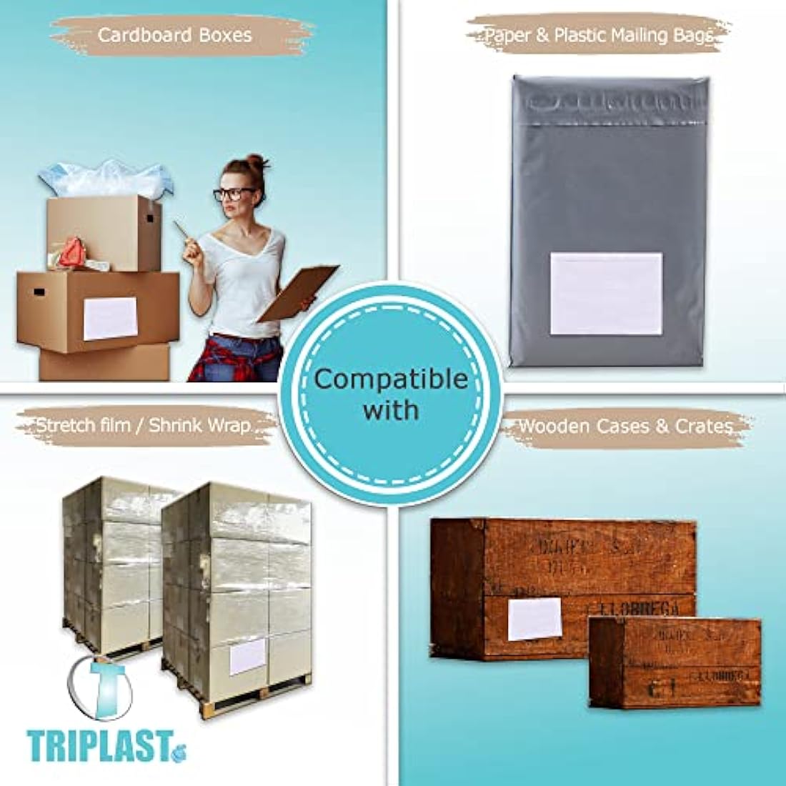 Triplast 500 x A6 Plain Document Enclosed Wallet (158 x 110 mm) | Peel & Seal Clear Plastic Envelopes/Sleeves/Pockets/Wallets | Attach Invoices, Packing Lists & Delivery Notes to Parcels