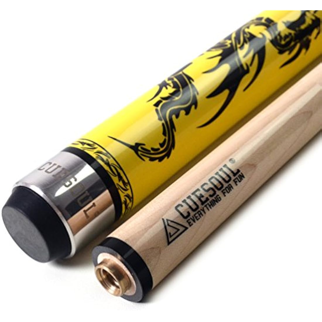 CUESOUL 58 Inches 19oz Joint Pool Cue Stick Billiards Premium Canadian Maple Pool Cue, Multi-layered Tip, 11.5/12.75mm Billiards Pool Cue Set Accessories