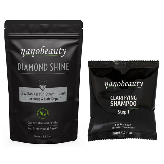 Nanobeauty Brazilian Keratin Hair Treatment, 150ml, Home Kit, Blow dry, Smoothing Straightening with Argan Oil, Vegan Friendly Professional Results 1