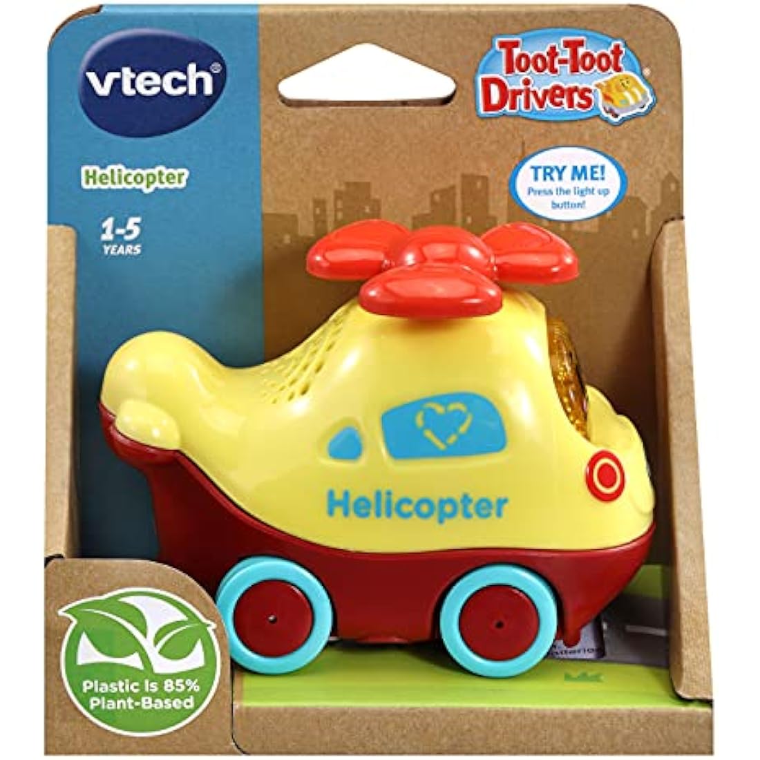 VTech Toot-Toot Drivers Special Edition Helicopter, Baby Interactive Toy for Toddlers with Lights and Sounds, Musical Baby Toy Helicopter for Pretend Play, Boys & Girls 1, 2, 3, 4, 5+ Year Olds