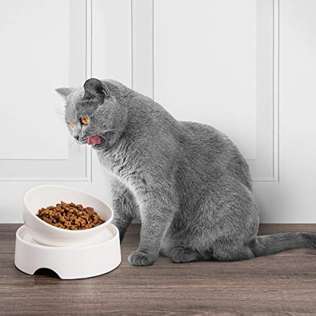 CatGuru Food Table for Cat Bowl, Non Slip Pet Feeding Station for Cat Food Bowls, Raised Stand for Food and Water Cat Bowls, Elevated Cat Feeder, Stress Free Pet Dish Stand