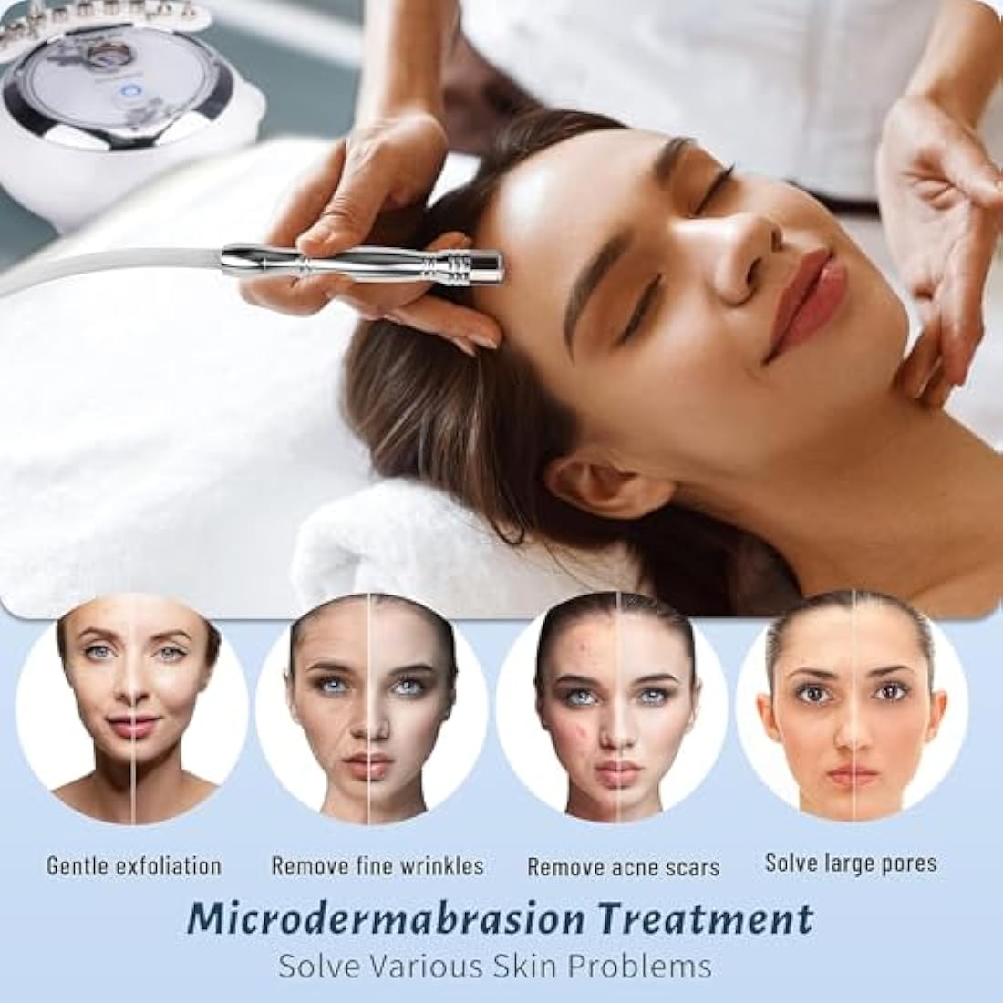 Yofuly Diamond Miicrodeermabrasion Machine, Upgrade Version 3 in 1 Professional Home Use Facial Beauty Salon Equipment Big Suction Power