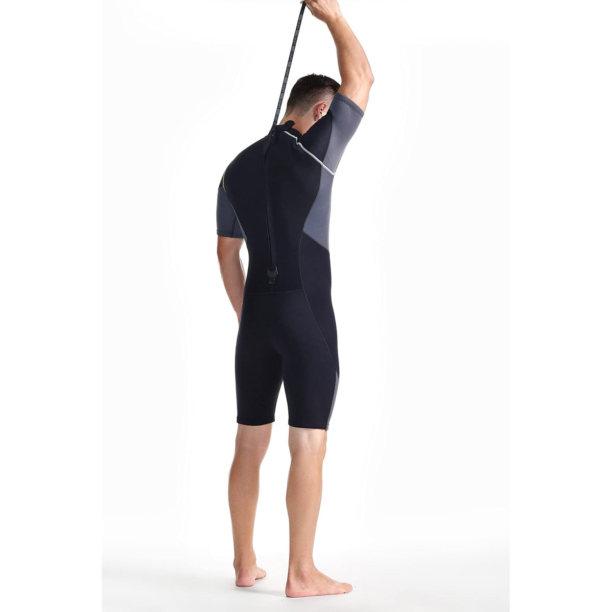 ZCCO Men's Shorty Wetsuits 1.5mm Premium Neoprene Back Zip Short Sleeve for Scuba Diving,Spearfishing,Snorkeling,Surfing,XL
