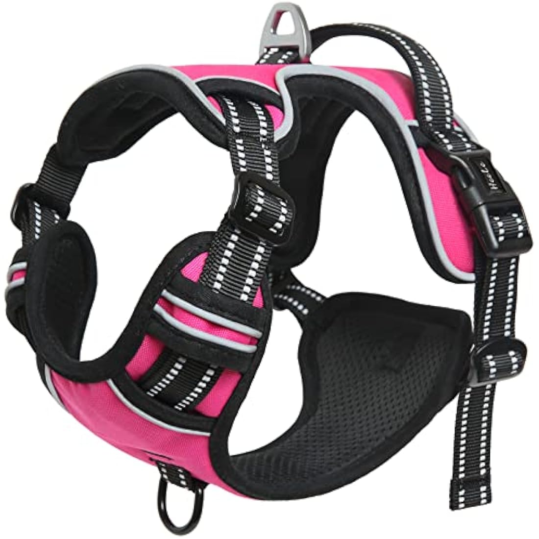 HEELE Dog Harness Dog Harness Small Dog No Pull Harness with Soft Handle Reflective Puppy Harness Adjustable, Rose, XS